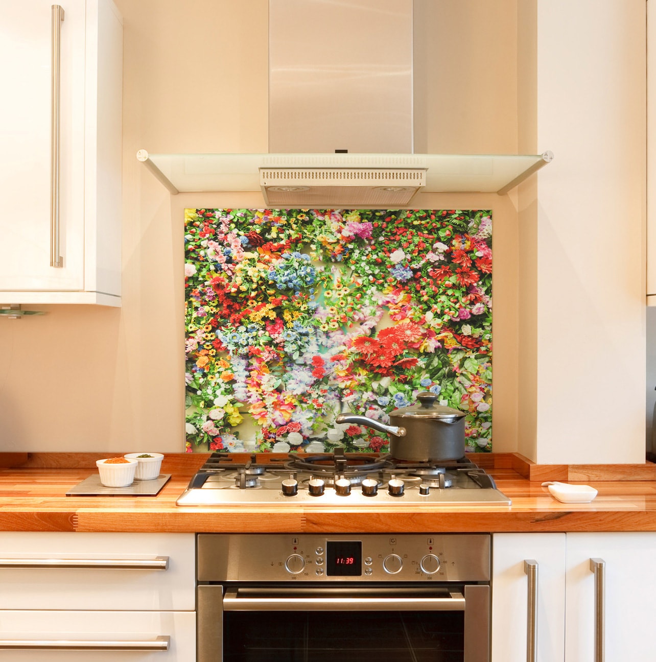 Field Flowers kitchen splashback