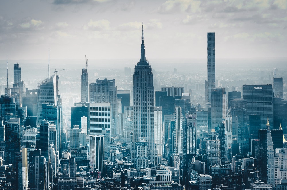 New York Early Dawn Glass Splashback