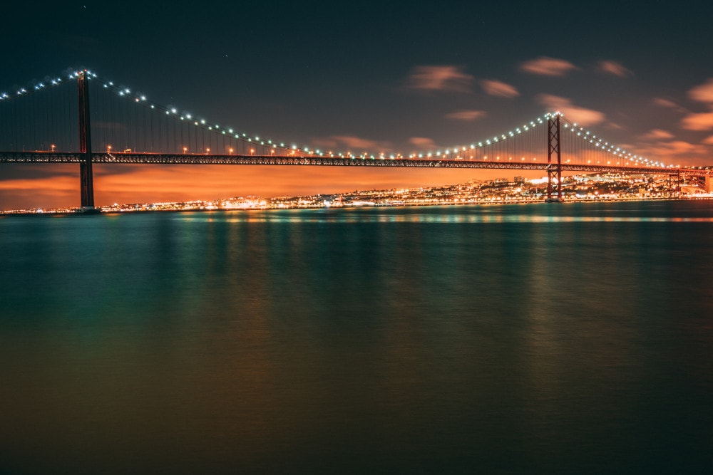 The Golden Gate Bridge at Night Glass Splashback